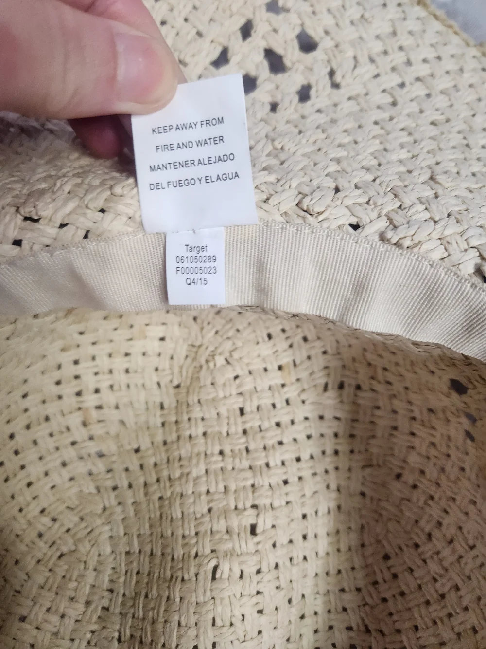 Merona wide-brim straw floppy sun hat weave floppy tan sun hat Nwt